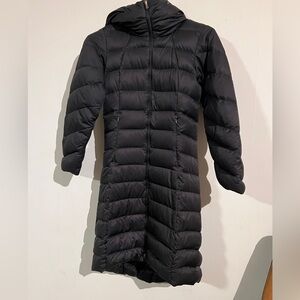Patagonia black downtown loft parka long coat M